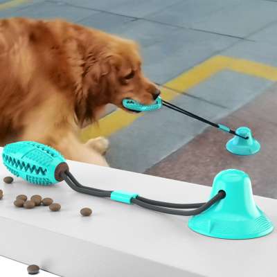 2020 New Amazon Hot Sale Dog Chew Toy Feeder Rubber Ball Toothbrush