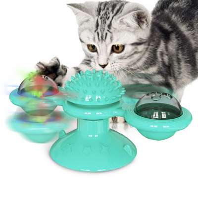 2020 New Amazon Hot Sale Pet Cat Catnip Toothbrush Rolling Lighting Ball