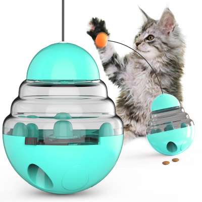 Amazon Hot Sale Cat Food Ball Toy Tumbler Ball Feeder Snack Dispenser